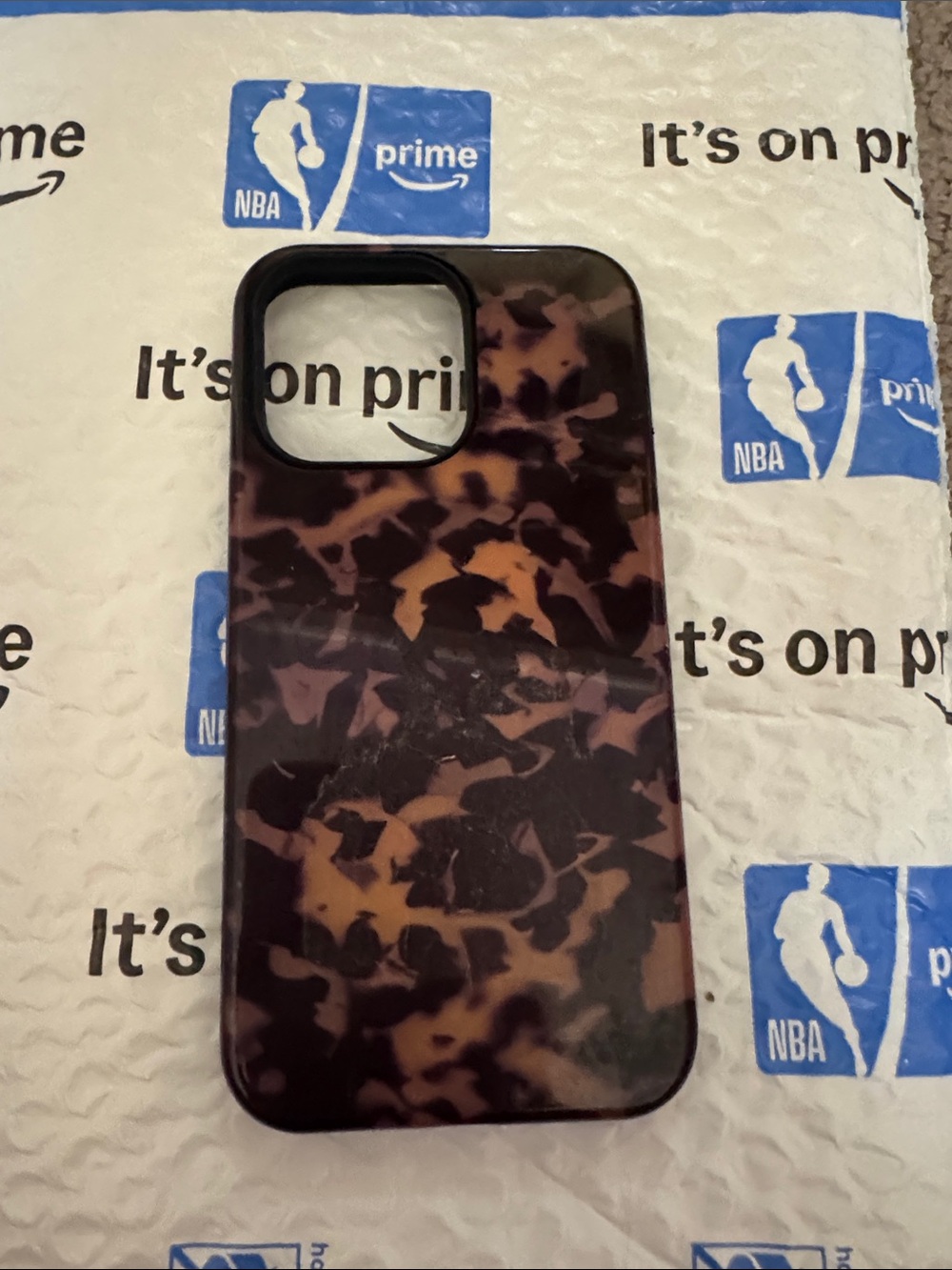 Amazon Brown and Black Tortoiseshell Phone Case
